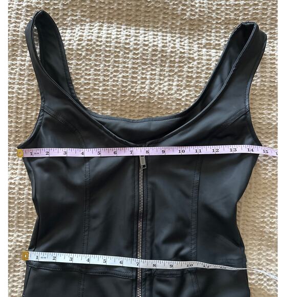 Freddy WRUP Faux Leather Jumpsuit‎ High Waisted Flare Black Small - Picture 5 of 10